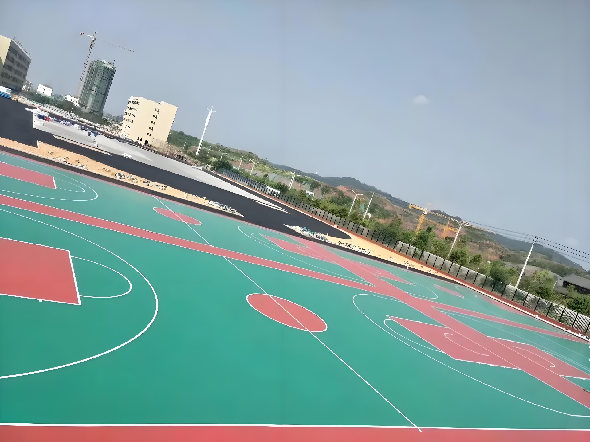 硅PU篮球场 硅PU篮球场